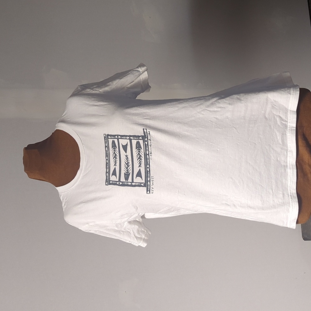 Key West Florida Fish Tshirt. White.
